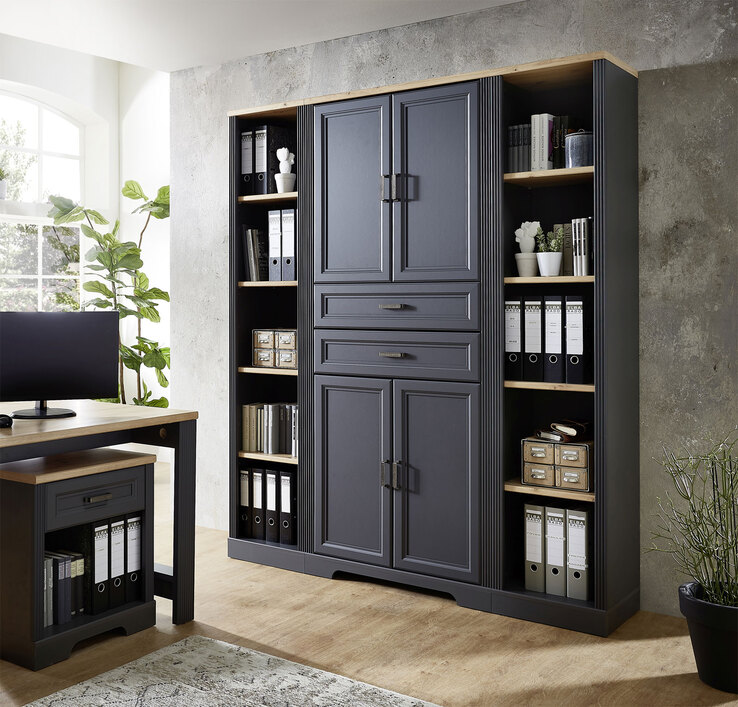 Regal Jasmin Graphit/Artisan Eiche-Dekor 43x204x38 cm
