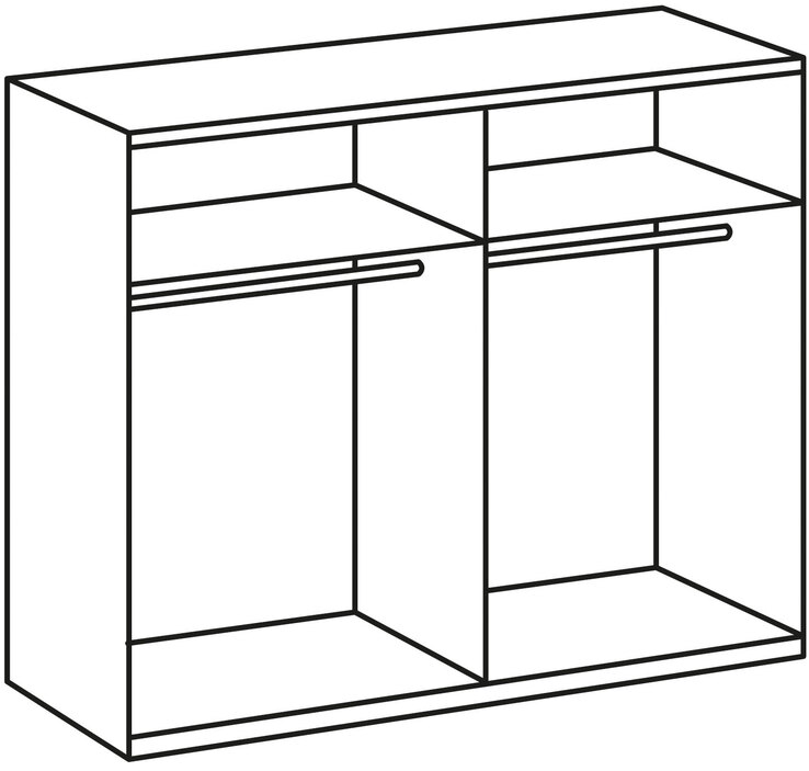 Schwebetürenschrank Liverpool Plankeneiche Nachbildung/Graphit ca. 180 x 198 x 64 cm