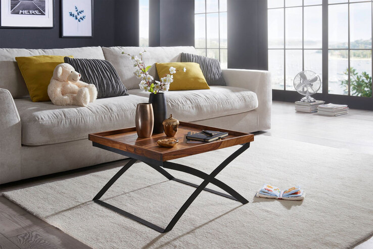 Couchtisch Alesund 63x39x63 cm Massivholz