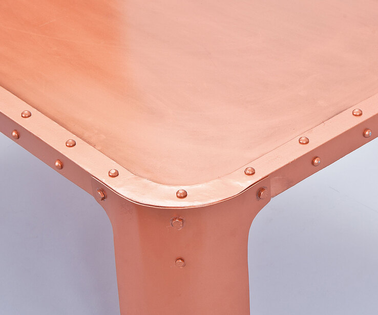 Couchtisch Niklas 110 x 45 cm Metall Kupferfarbig