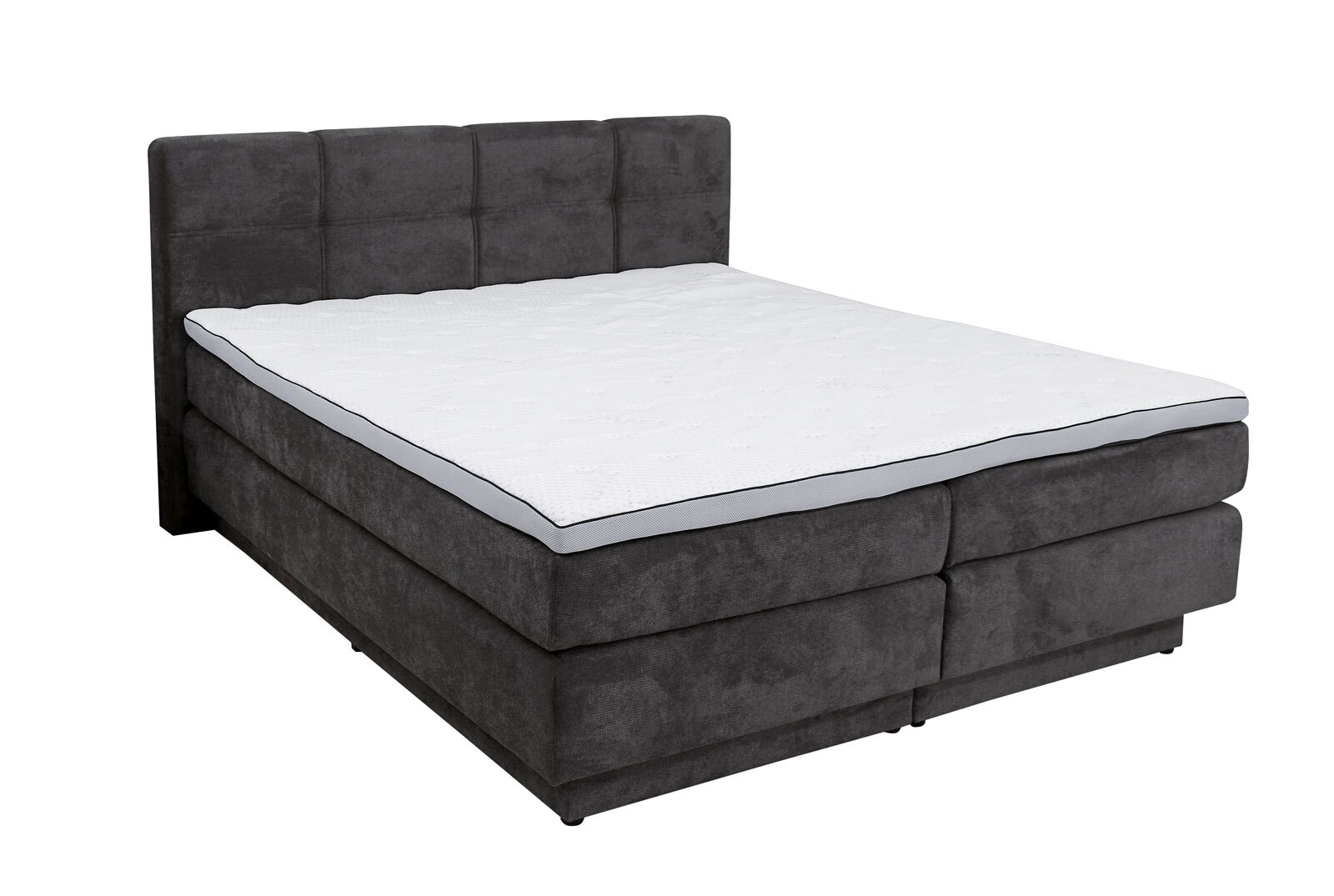 Boxspringbett Portage, Stoff anthrazit, 160 x 200 cm