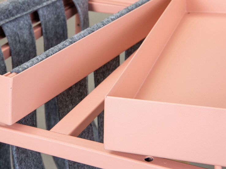 Beistelltisch Till MAGAZIN 35 x 40 x 35 cm Metall rosa