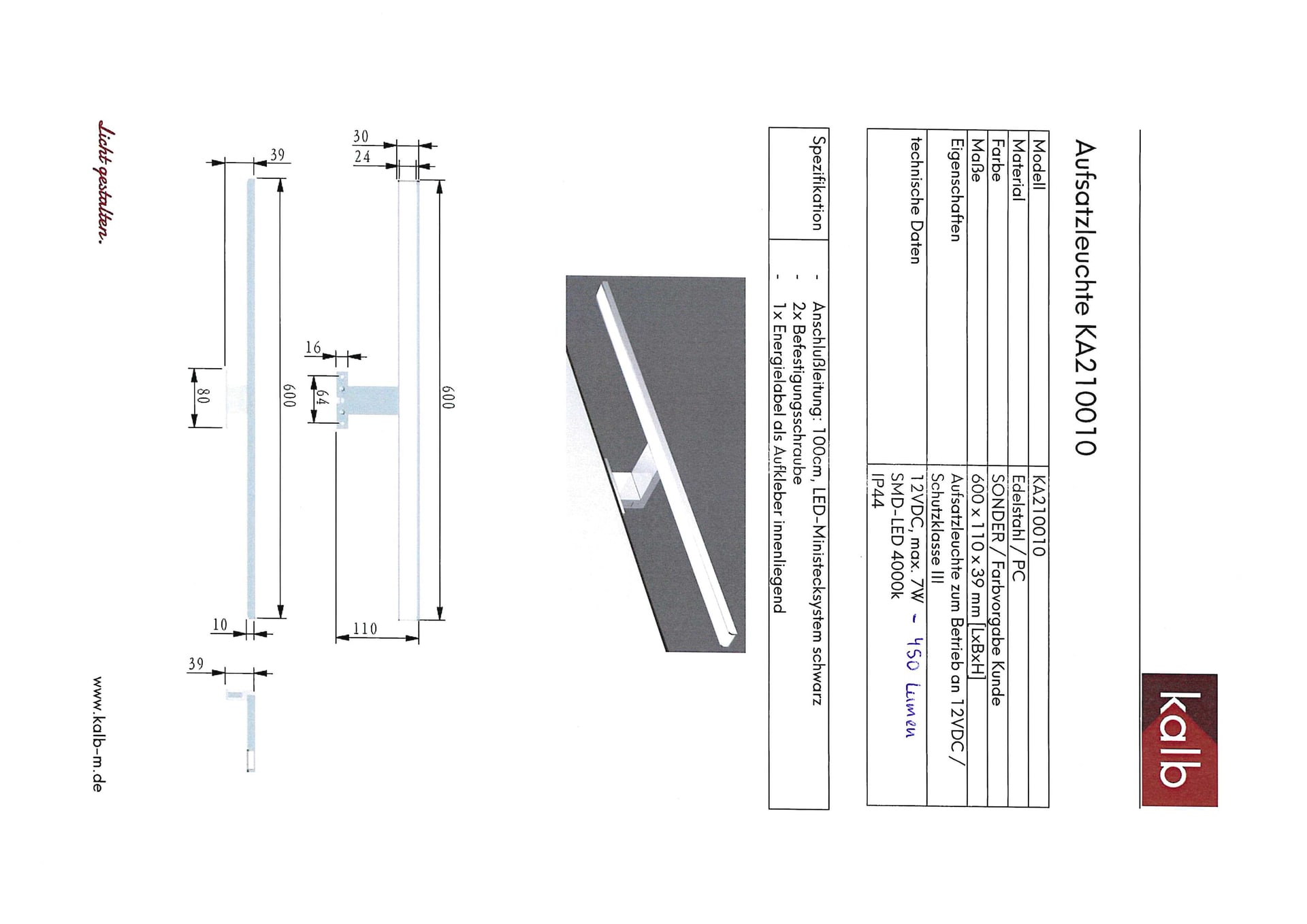 Waschtischkombination Gent grau B/H/T 105x200x47 cm