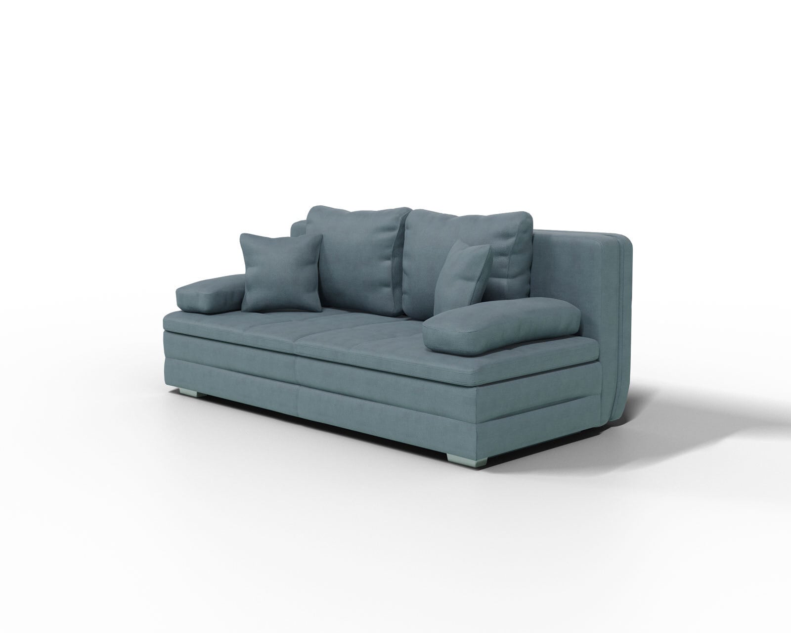 Schlafsofa Lindau Mikrofaser Grau-Blau