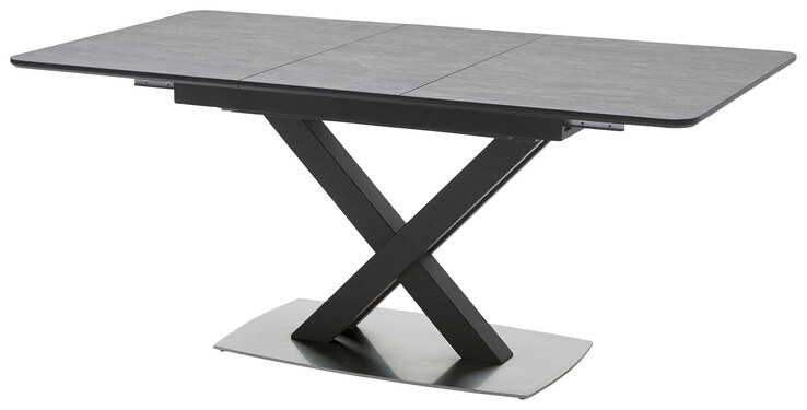 Tisch Hugo Schwarz/Dunkelgrau 130(170)x76x90 cm