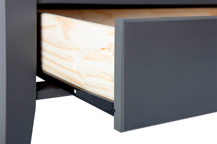 Couchtisch Valentin Massivholz Kiefer grau 75 x 45 x 75 cm