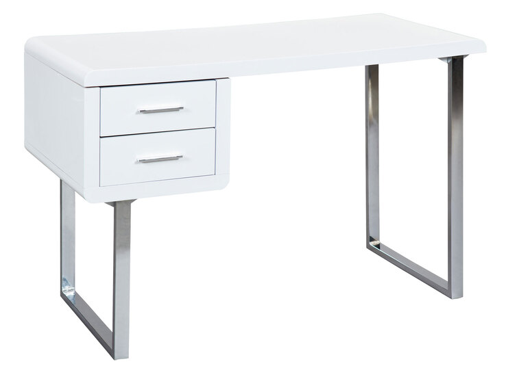 Schreibtisch Henri 120 x 55 cm Weiß/Chromfarbig