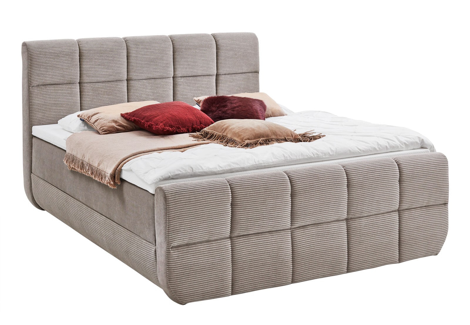 Boxspringbett Siena 180 x 200 cm taupe