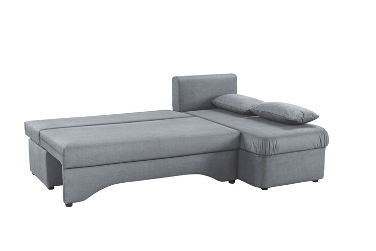 Ecksofa Polaris Stoffbezug Grau ca. 191 x 142 cm 