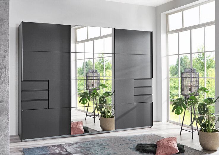 Schwebetürenschrank Saigon, Graphit