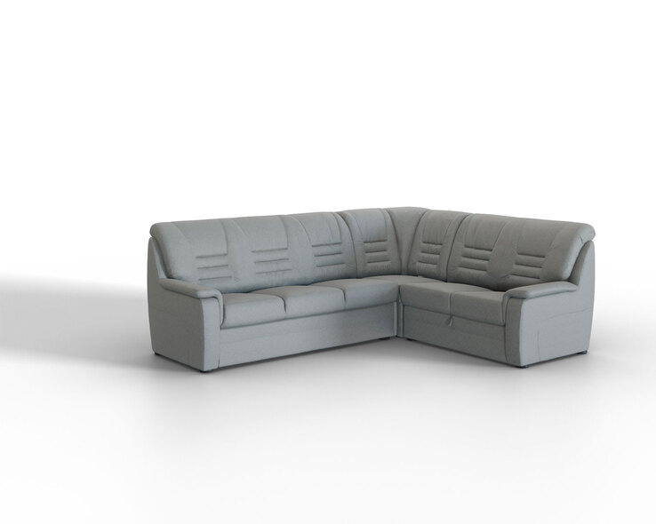 Ecksofa Merlin Lederlook 280x98x222 cm grau
