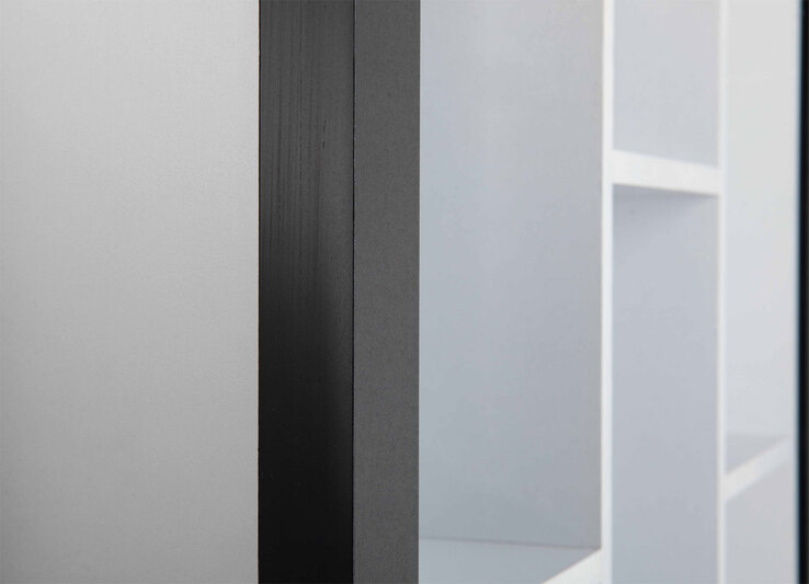 Sammlervitrine Lenny Schwarz/Weiß 66,5x66,5x13,7 cm