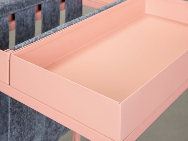 Beistelltisch Till MAGAZIN 35 x 40 x 35 cm Metall rosa