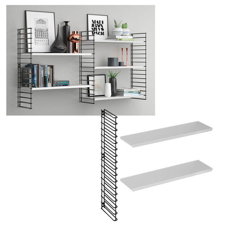 metaltex Bücherregal Tomado Erweiterungsset 68x68x21 cm