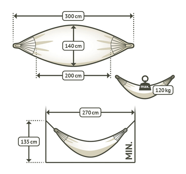 LA SIESTA Hängematte Einzel MODESTA Olive