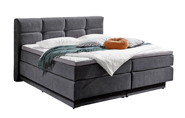 Boxspringbett Portage, Stoff anthrazit, 160 x 200 cm