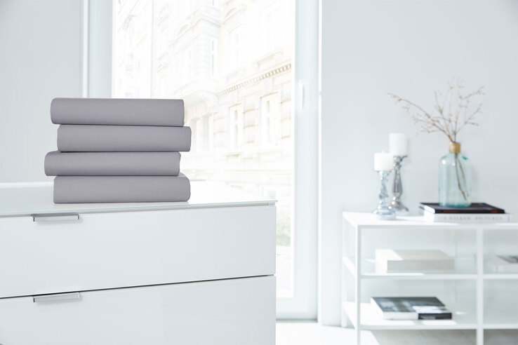 Vario Spannbetttuch Stretch Elasthan-Feinjersey 140 x 200-160 x 220 cm granit