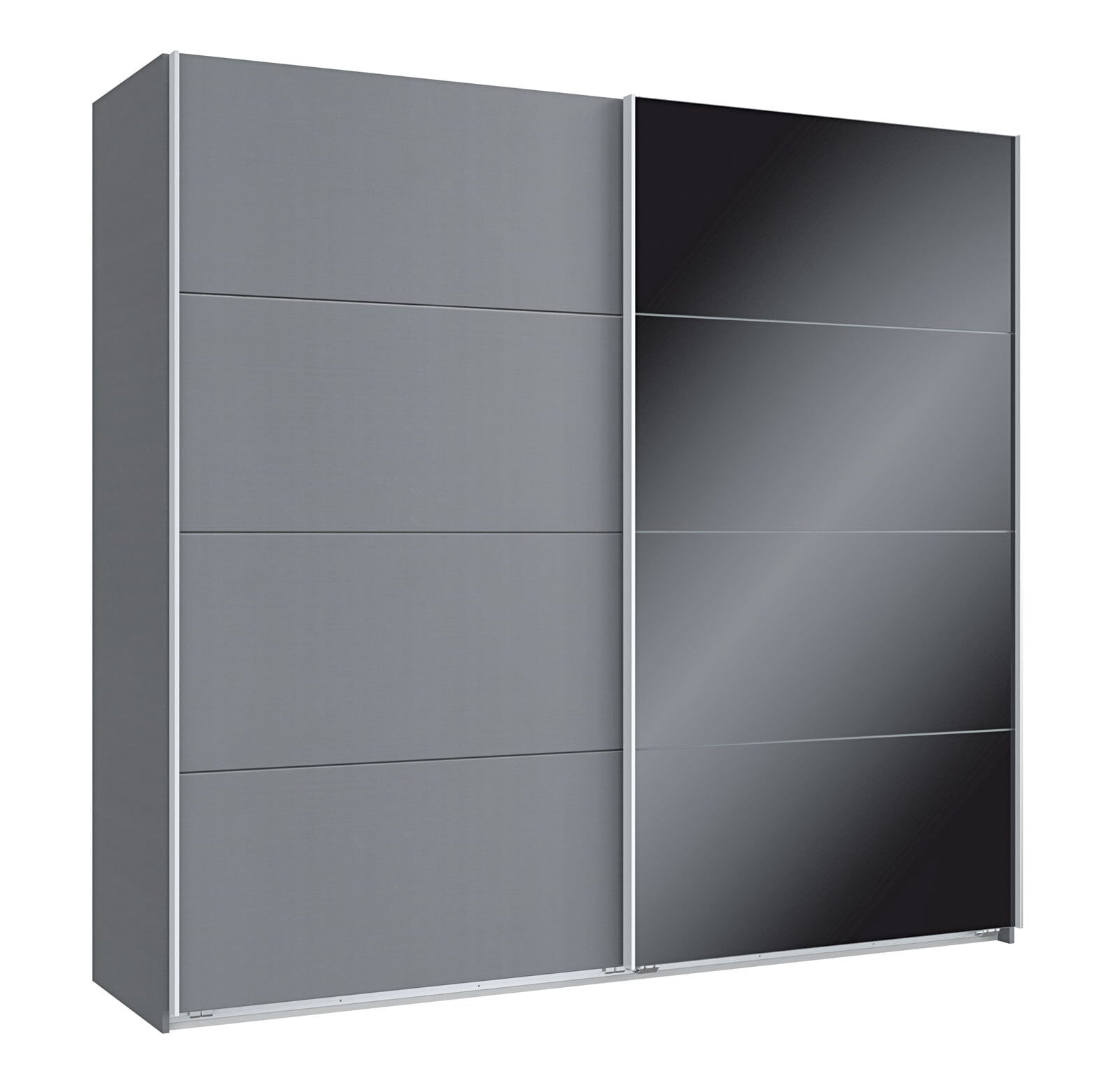 Schwebetürenschrank Easy Plus Graphit/Schwarz ca. 225 x 210 x 65 cm 