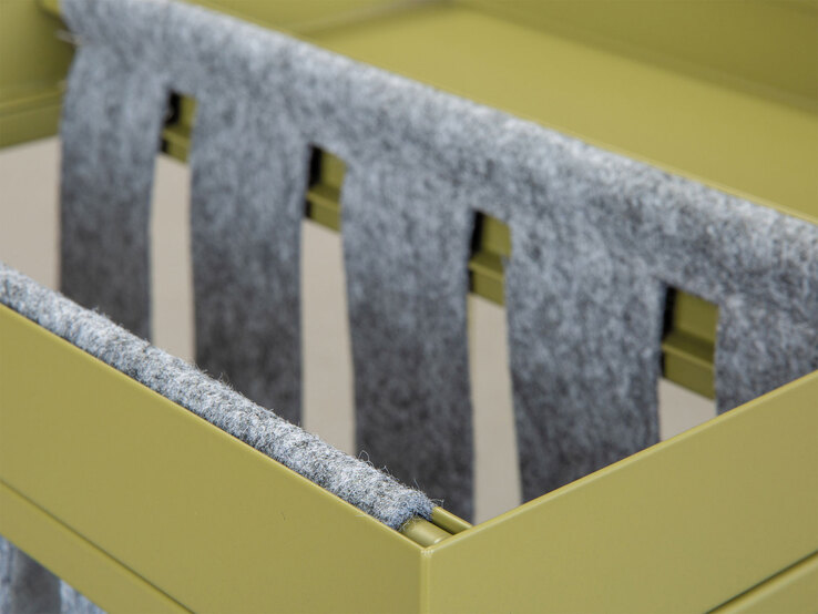 Beistelltisch Till Magazin 35 x 40 x 35 cm Metall Olive