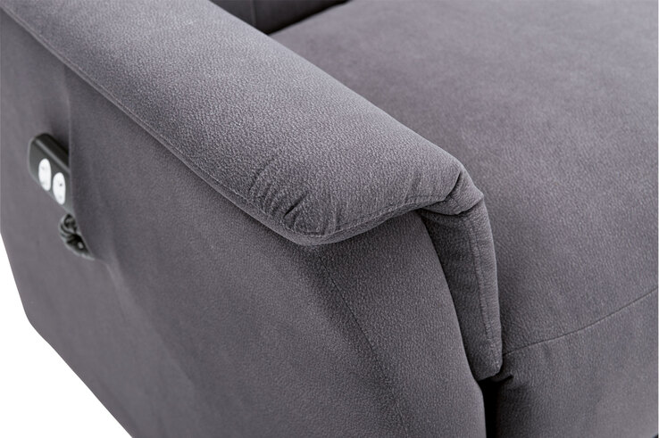 Fernsehsessel Silas Mikrofaser Bull Grey