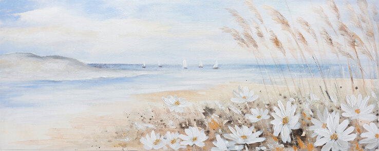 Handgefertigtes Ölgemälde Strand 120 x 40