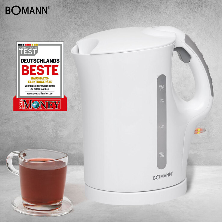 BOMANN Wasserkocher WK 5011 CB 1,7 Liter weiß