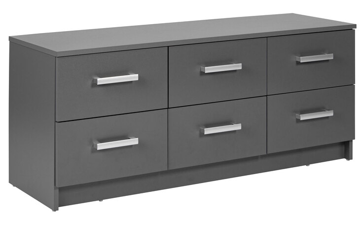Kommode Robert 6 grau 121,8 x 50,8 x 40 cm