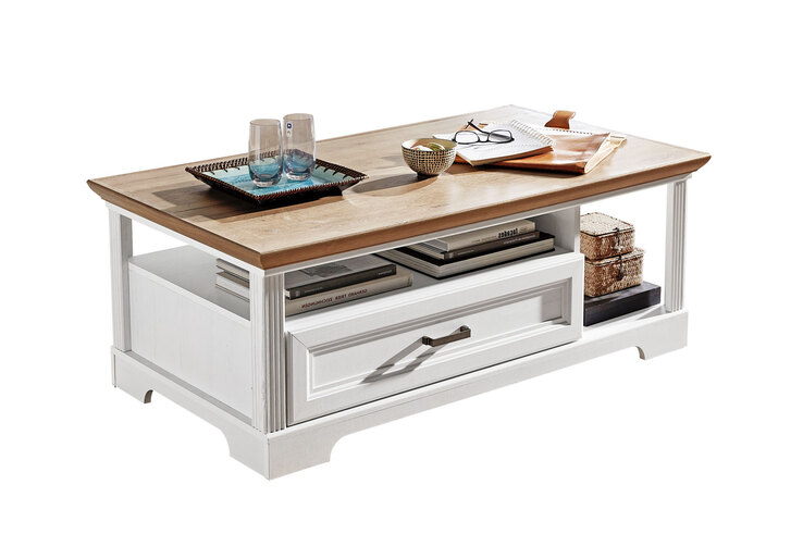 Couchtisch Jasmin Pinie hell /Artisan Eiche-Optik 120 x 45 x 67 cm