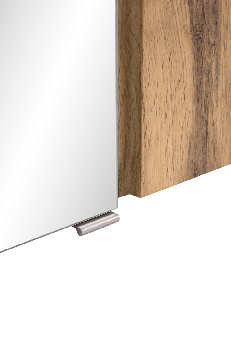 Spiegelschrank Gent braun 3-türig B/H/T 105x64x20 cm