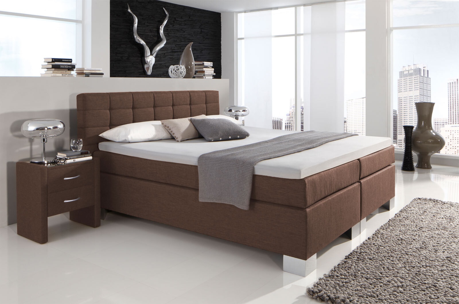 Boxspringbett Holiday braun 160x200 cm