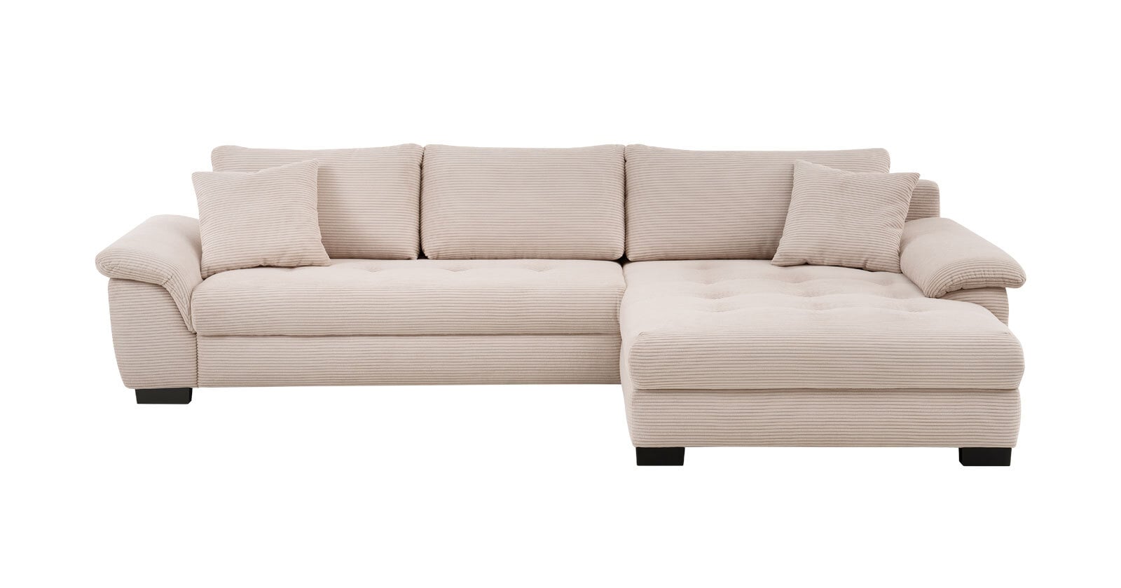 Ecksofa Daaden Cordbezug beige