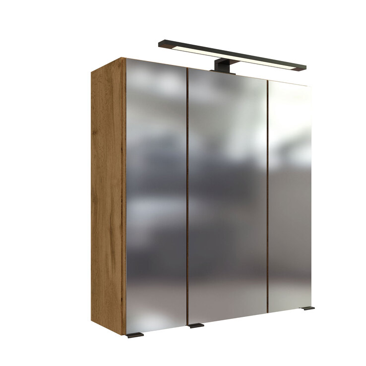 Spiegelschrank Limburg braun B/H/T 60x64x20 cm