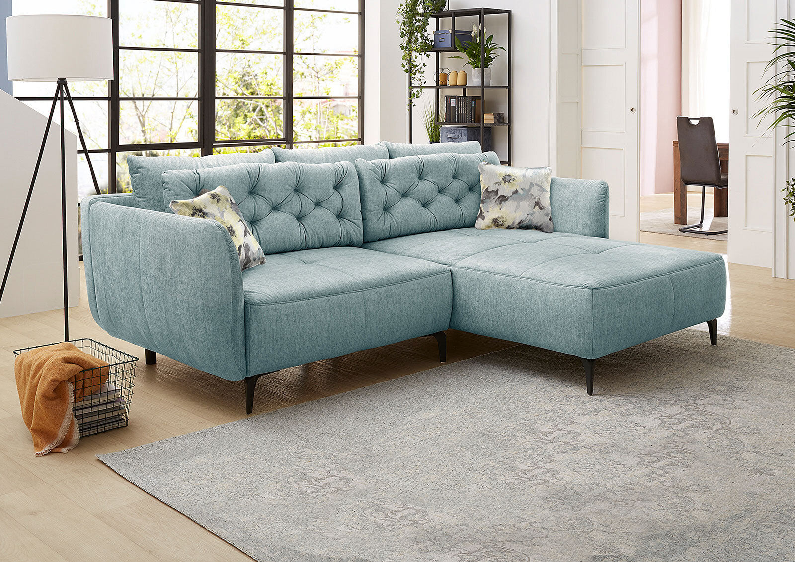 Ecksofa Salo 251 x 186 cm blau