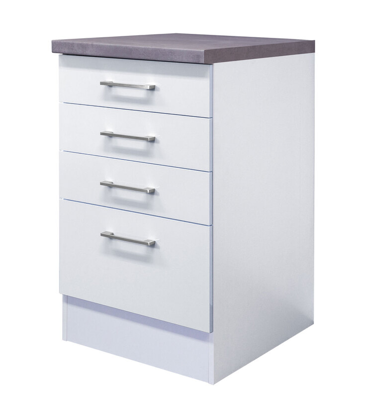 Schubkastenunterschrank Neo Weiß 50cm