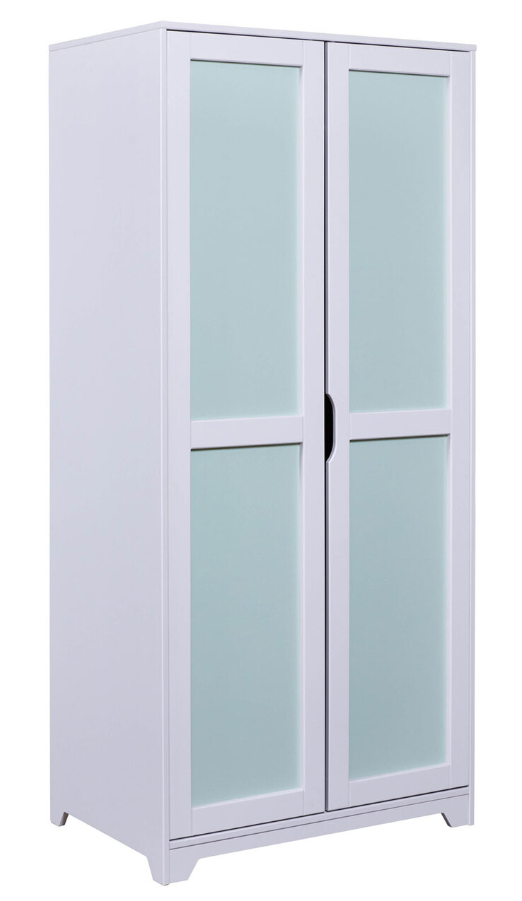Drehtürenschrank Kilian weiß/pastellgrün 92 x 205 cm