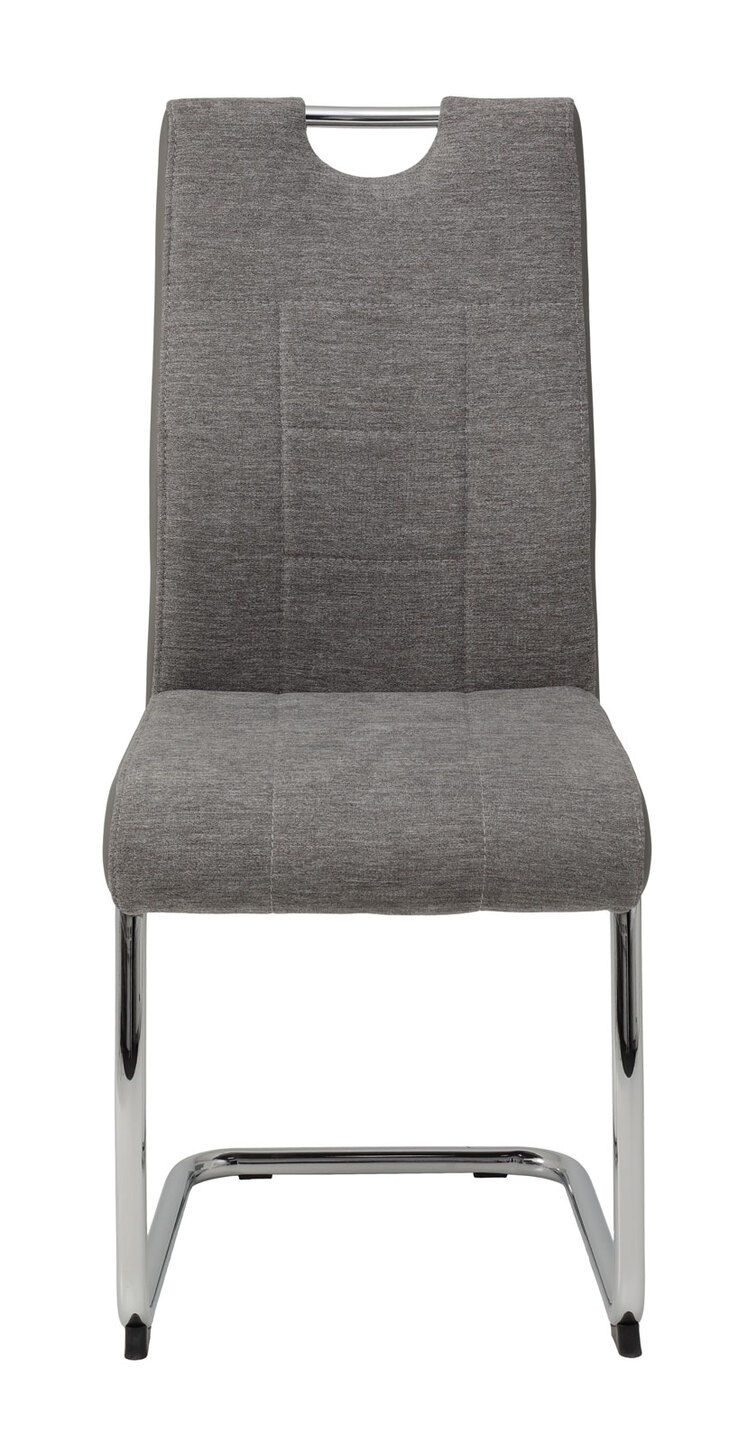 Stuhl ALINA, 2er-Set, mit Steppnähten grau, ca. 59 x 43 x 98 cm