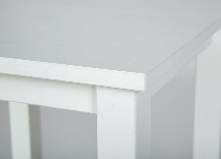 Beistelltisch Holger Massivholz weiß 45x55x45 cm