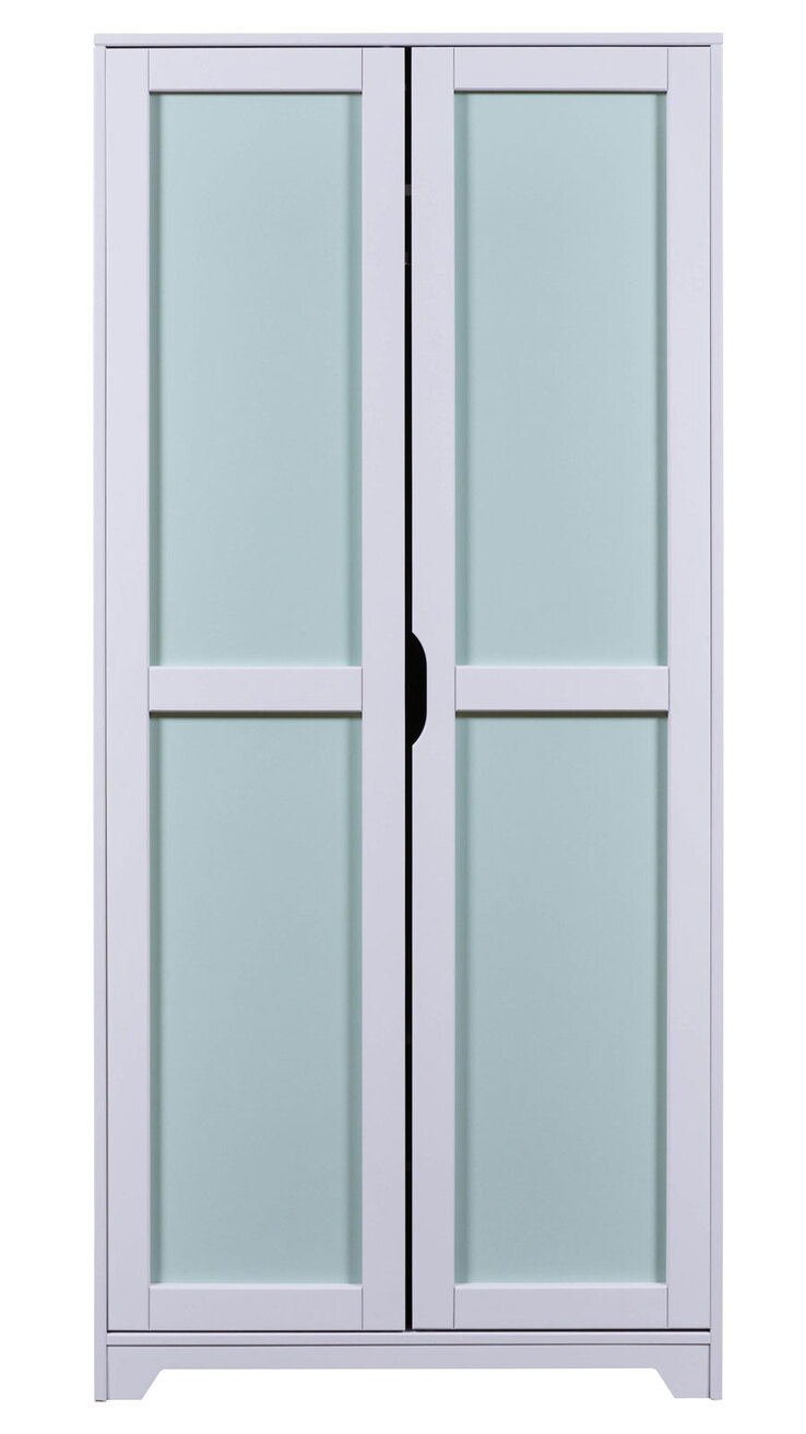 Drehtürenschrank Kilian weiß/pastellgrün 92 x 205 cm