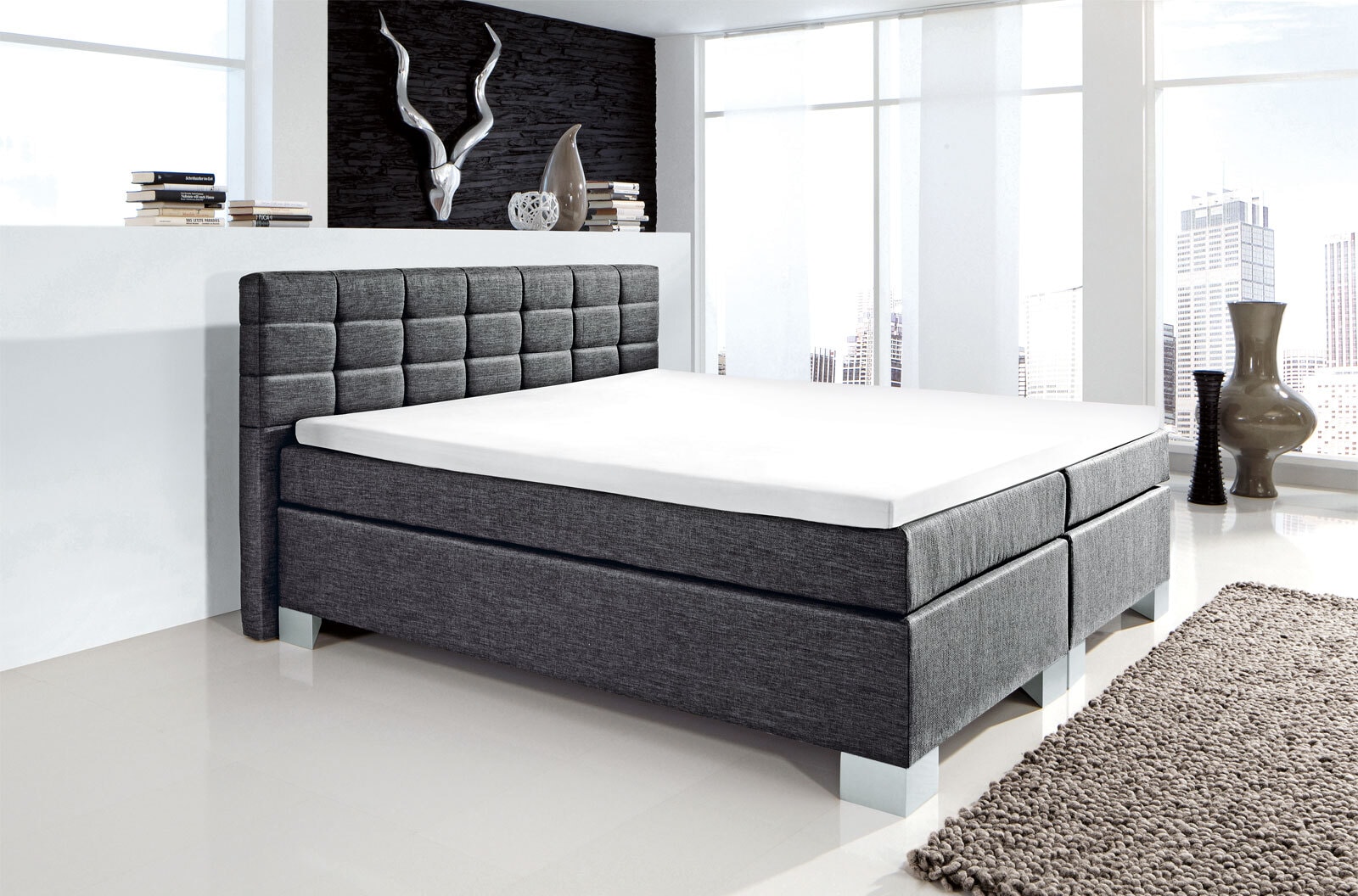 Boxspringbett Holiday anthrazit180x200 cm