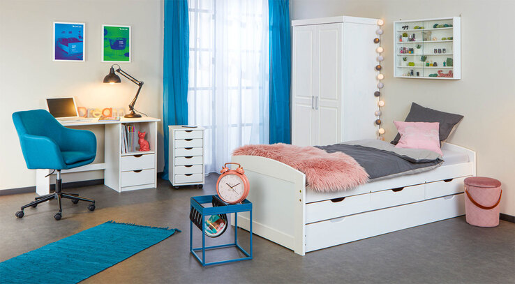 Beistelltisch Till MAGAZIN 35 x 40 x 35 cm Metall Petrol