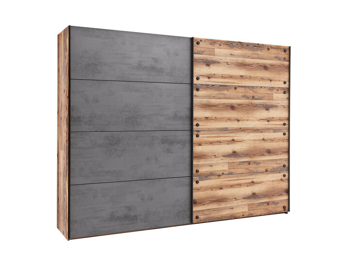 Schwebetürenschrank Dover Braun/Grau 270 x 210 x 60 cm