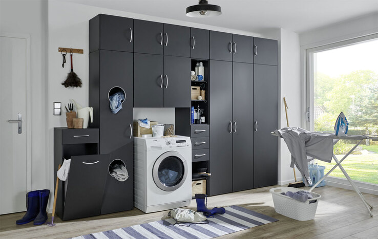 Aufsatzschrank Multiraumkonzept 40x40x40 cm grau