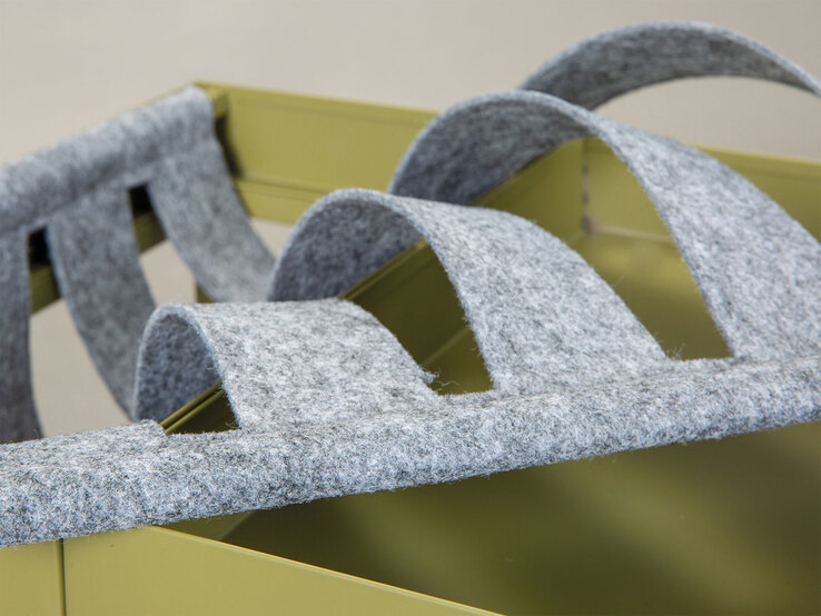 Beistelltisch Till Magazin 35 x 40 x 35 cm Metall Olive