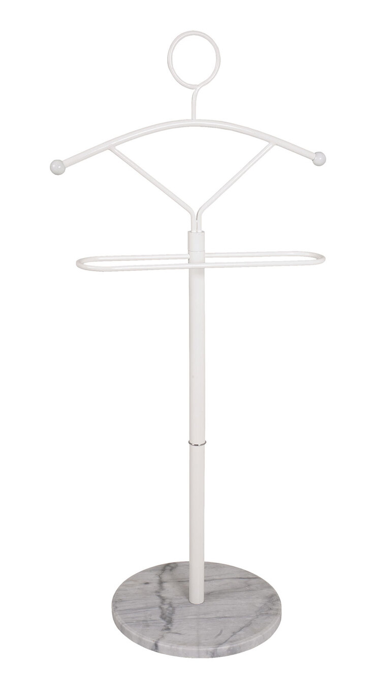 Herrendiener Marbela Weiß-Chrom-Marmor ca. 53 x 121 x 37 cm