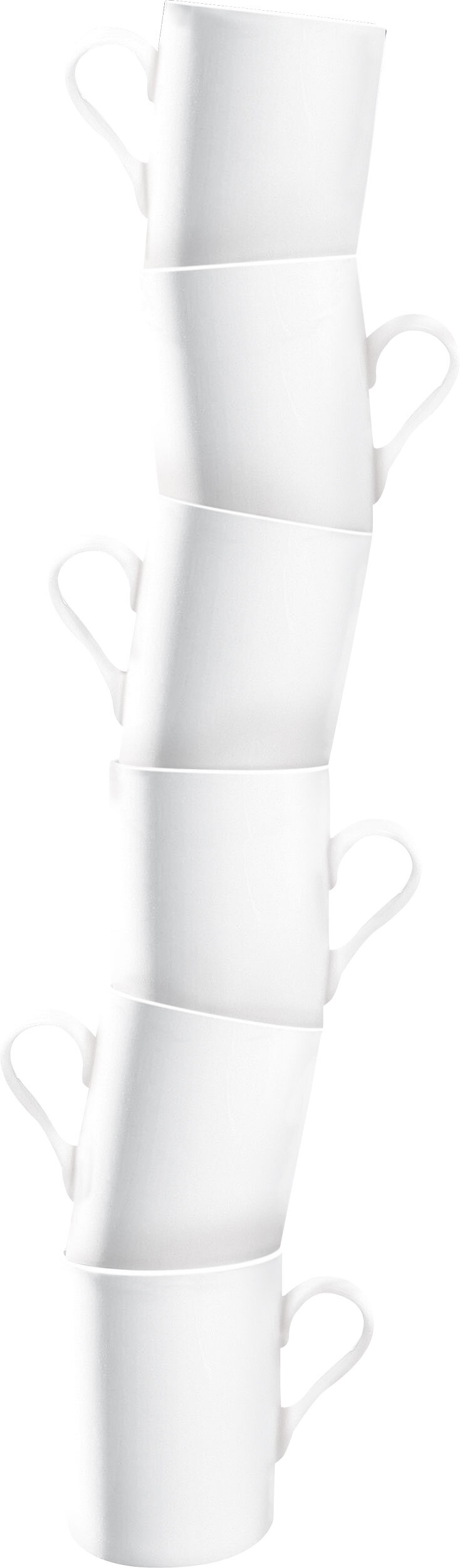 Kaffeebecher Weiß Porzellan ca. 260 ml