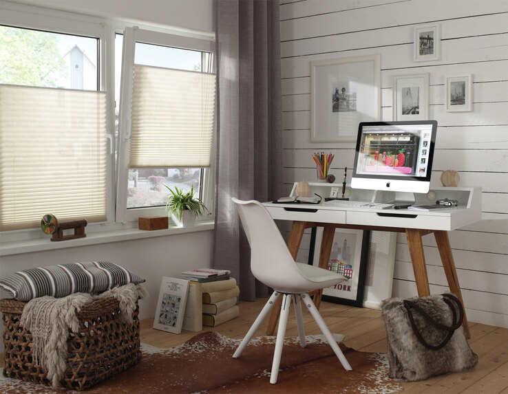 Plissee Beige 80 x 130 cm