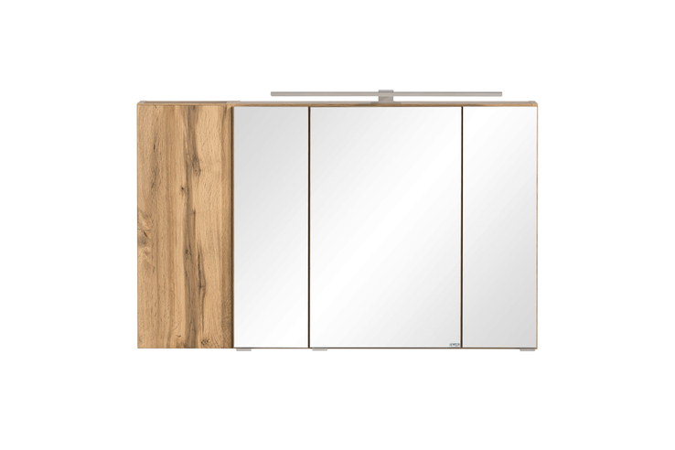 Spiegelschrank Gent braun 3-türig B/H/T 105x64x20 cm