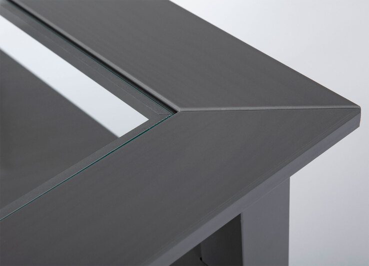 Couchtisch Milo Massivholz Kiefer grau 115 x 45 x 60 cm