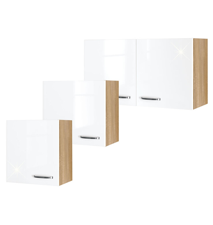 Hängeschrank Valero Weiß/Braun 50 x 54 x 32 cm