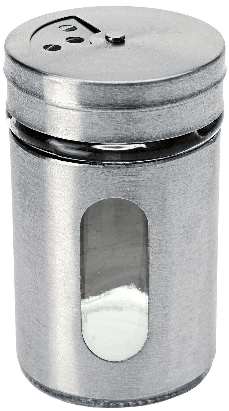 Gewürzstreuer Glas Silber